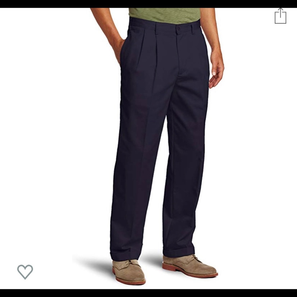 IZOD Men's American Chino Double Pleated Pant